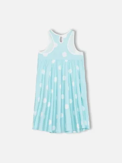 Mädchen Baumwollkleid Masha mit Aufdruck und „Biricchina“-Stickerei