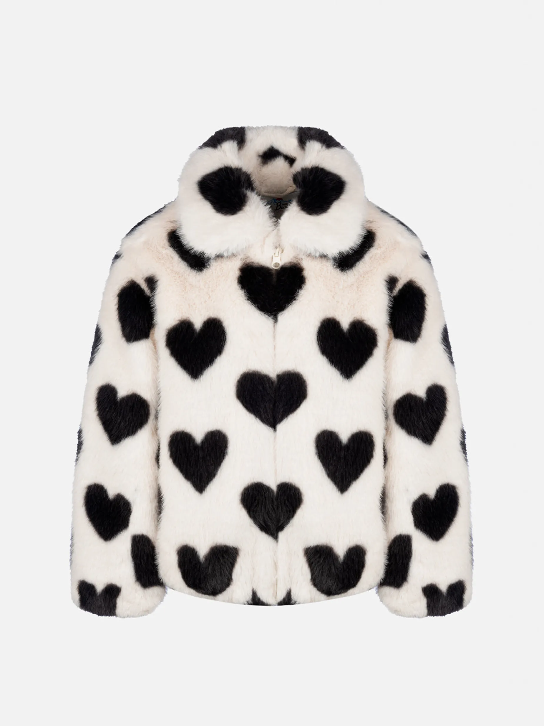 Mädchen Kunstpelzjacke Aveline mit Herz-Print