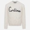 Mädchen Zopfmusterpullover Malmo mit Cortina-Stickerei
