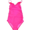 Mädchen-Badeanzug in Neonrosa mit Tüll