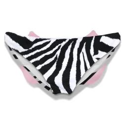 Mädchen-Badehose mit Animalier-Print und Schleife