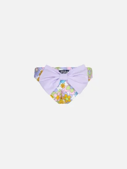 Mädchen-Badehose mit Blumendruck