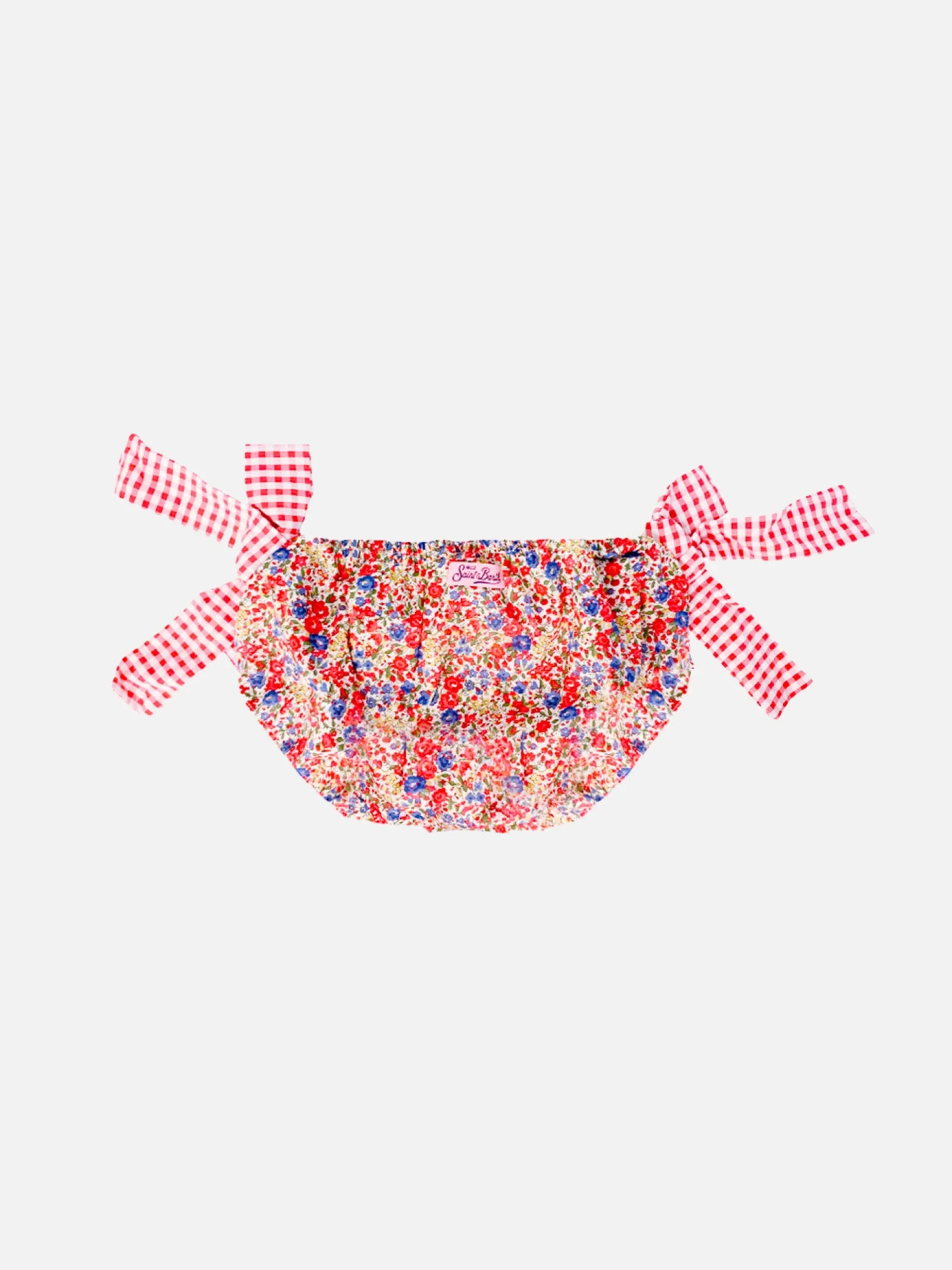 Mädchen-Badehose mit Blumenprint und Schleifen | Hergestellt aus Liberty-Stoffen