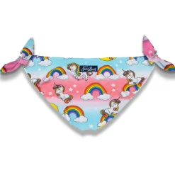 Mädchen-Badehose mit Einhorn- und Regenbogen-Print