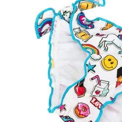 Mädchen-Badehose mit Einhorn-Print
