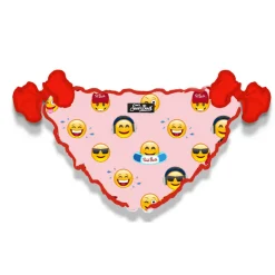Mädchen-Badehose mit Emoticon-Aufdruck