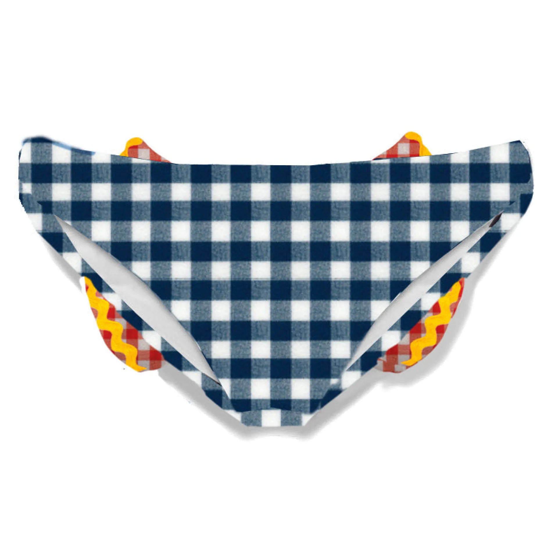 Mädchen-Badehose mit Gingham-Print