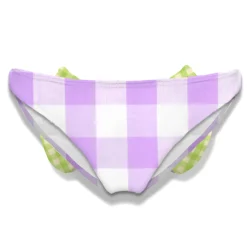 Mädchen-Badehose mit Gingham-Schleife
