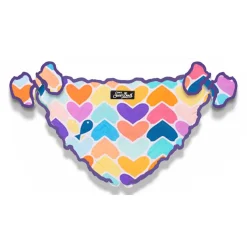 Mädchen-Badehose mit Herz-Print