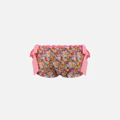 Mädchen-Badehose mit mehrfarbigem Blumenmuster