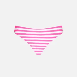 Mädchen-Badehose mit rosa und weißen Streifen