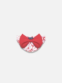 Mädchen-Badehose mit Stickerei und roter Schleife