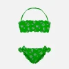 Mädchen-Bandeau-Bikini mit Paisley-Print