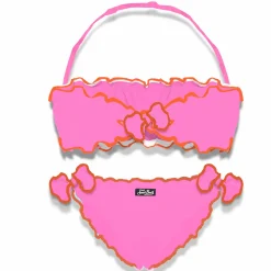 Mädchen-Bandeau-Bikini mit Sternniete