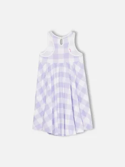 Mädchen-Baumwollkleid Masha mit Aufdruck und „Oggi faccio la Brava“-Stickerei