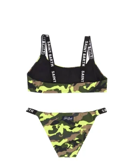 Mädchen-Bikini mit Camouflage-Print