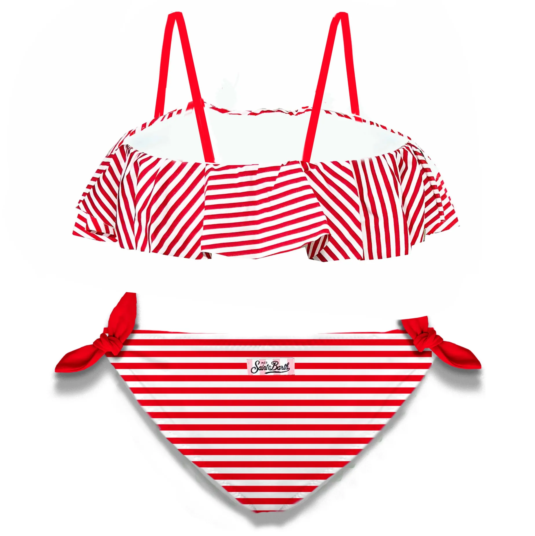 Mädchen-Bikini mit roten Streifen
