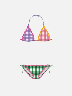 Mädchen-Bikini mit Wellenbesatz