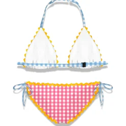 Mädchen-Bikini mit Wellenbesatz