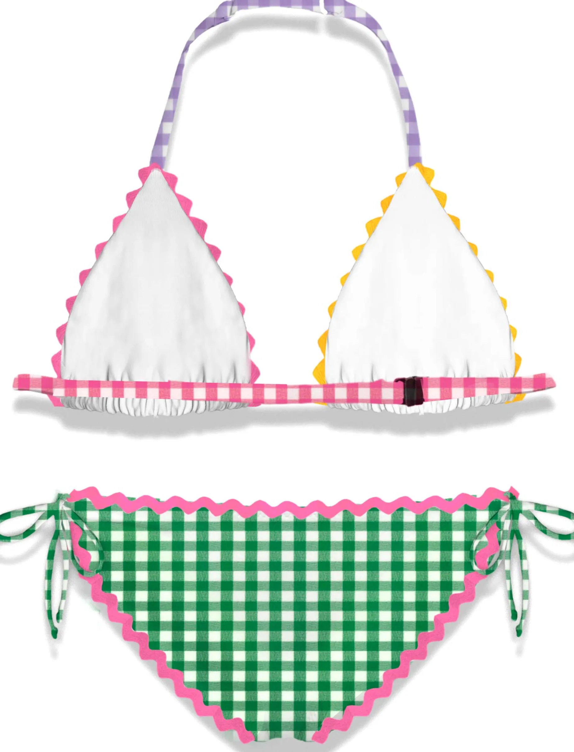 Mädchen-Bikini mit Wellenbesatz
