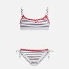 Mädchen-Bikini-Badeanzug mit Panarea-Stickerei
