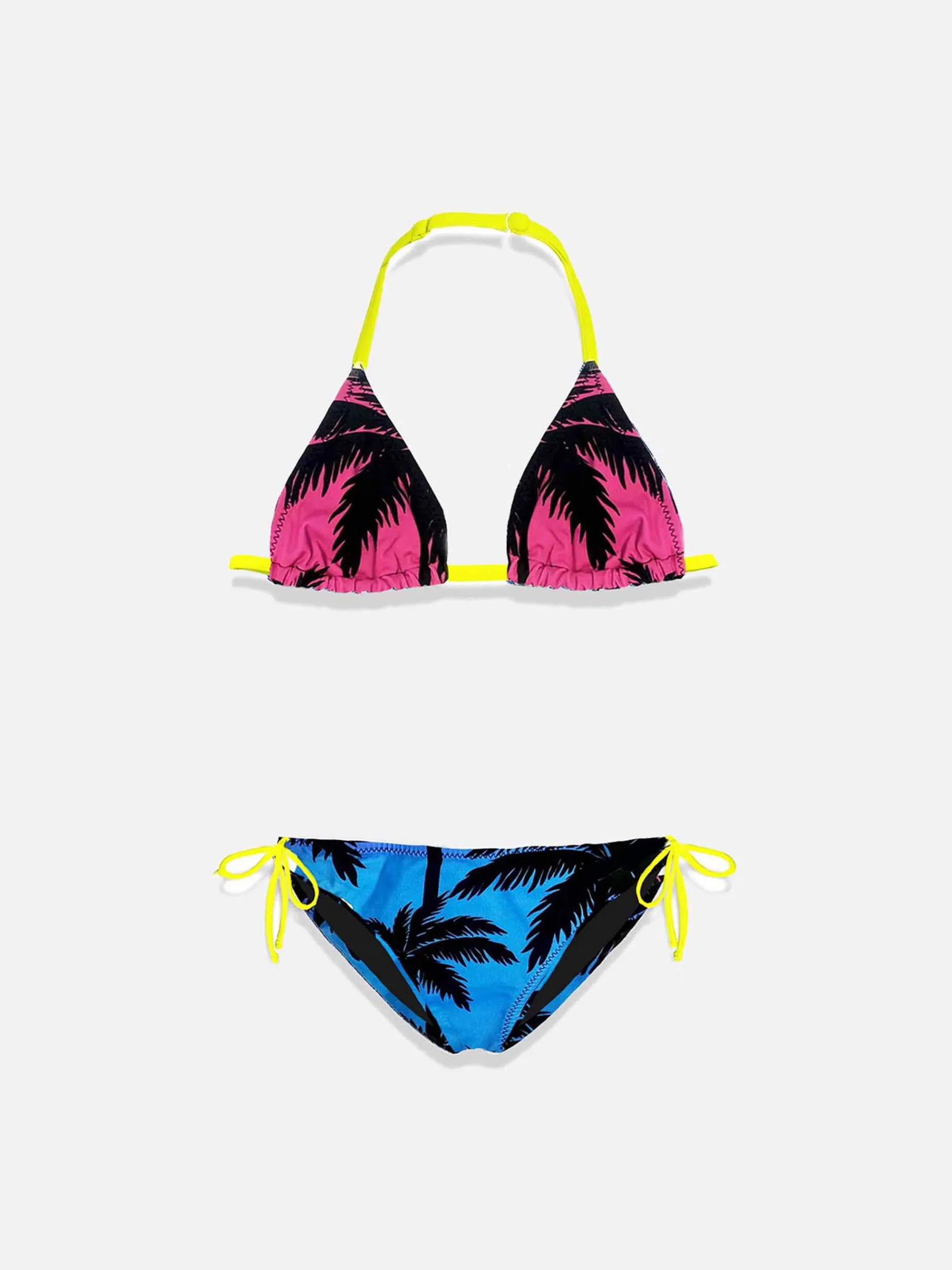 Mädchen-Bikini-Palmen-Farbverlaufsdruck
