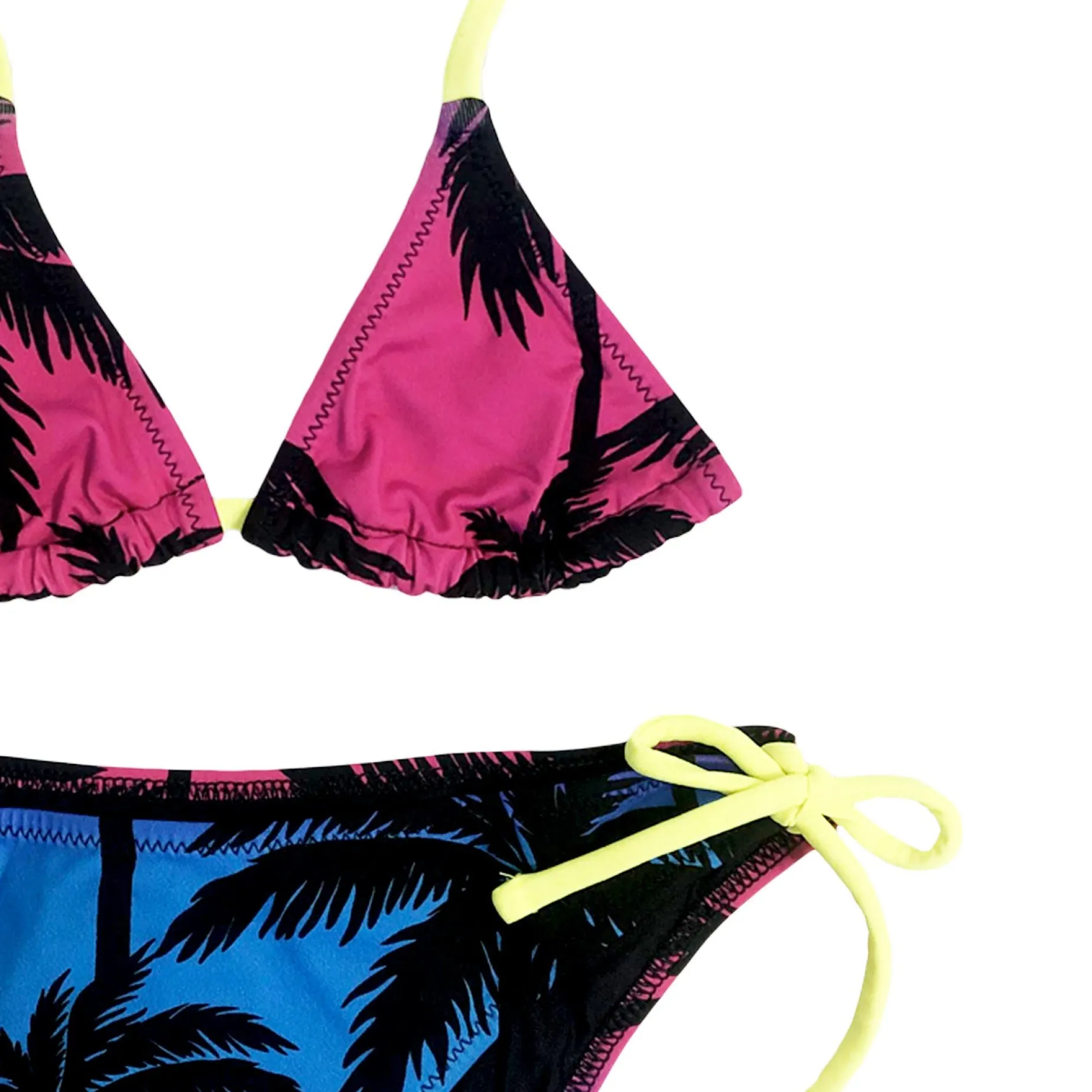 Mädchen-Bikini-Palmen-Farbverlaufsdruck