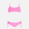 Mädchen-Bralette-Bikini in Neonrosa