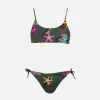 Mädchen-Bralette-Bikini Jaiden mit Seestern auf Tarnmuster