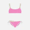 Mädchen-Bralette-Bikini mit Stickerei