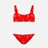 Mädchen-Bralette-Bikini mit Paisley-Print