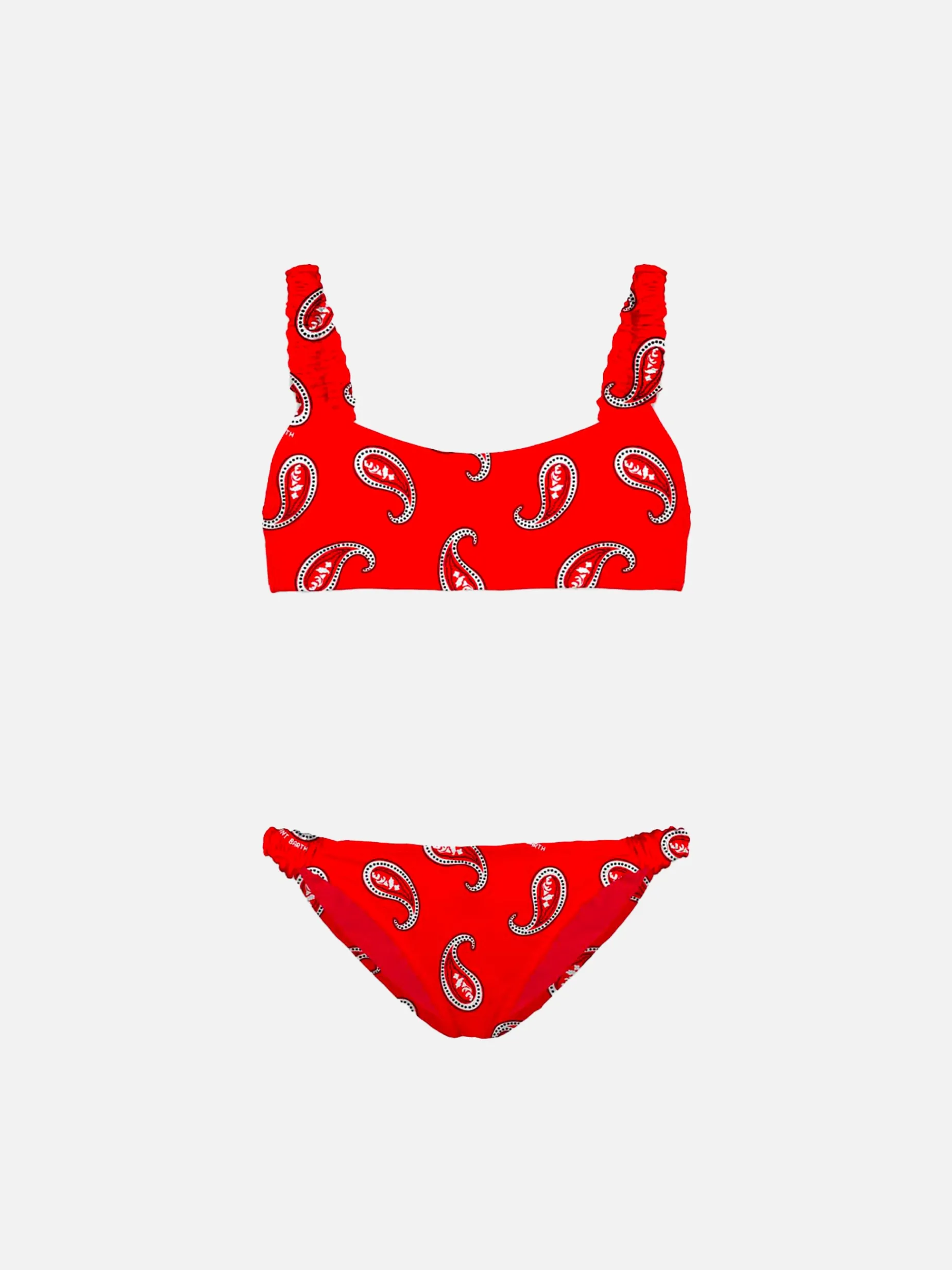 Mädchen-Bralette-Bikini mit Paisley-Print