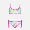 Mädchen-Bralette-Bikini mit Bären und Regenbögen | SONDEREDITION „PFLEGEBÄREN“.