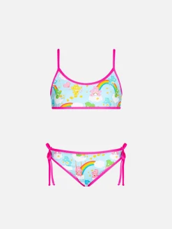 Mädchen-Bralette-Bikini mit Bären und Regenbögen | SONDEREDITION „PFLEGEBÄREN“.