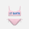 Mädchen-Bralette-Bikini mit St. Barth-Glitzerlogo