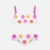 Mädchen-Bralette-Bikini mit Gänseblümchen