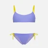 Mädchen-Bralette-Bikini mit Dreaming St. Barth-Stickerei