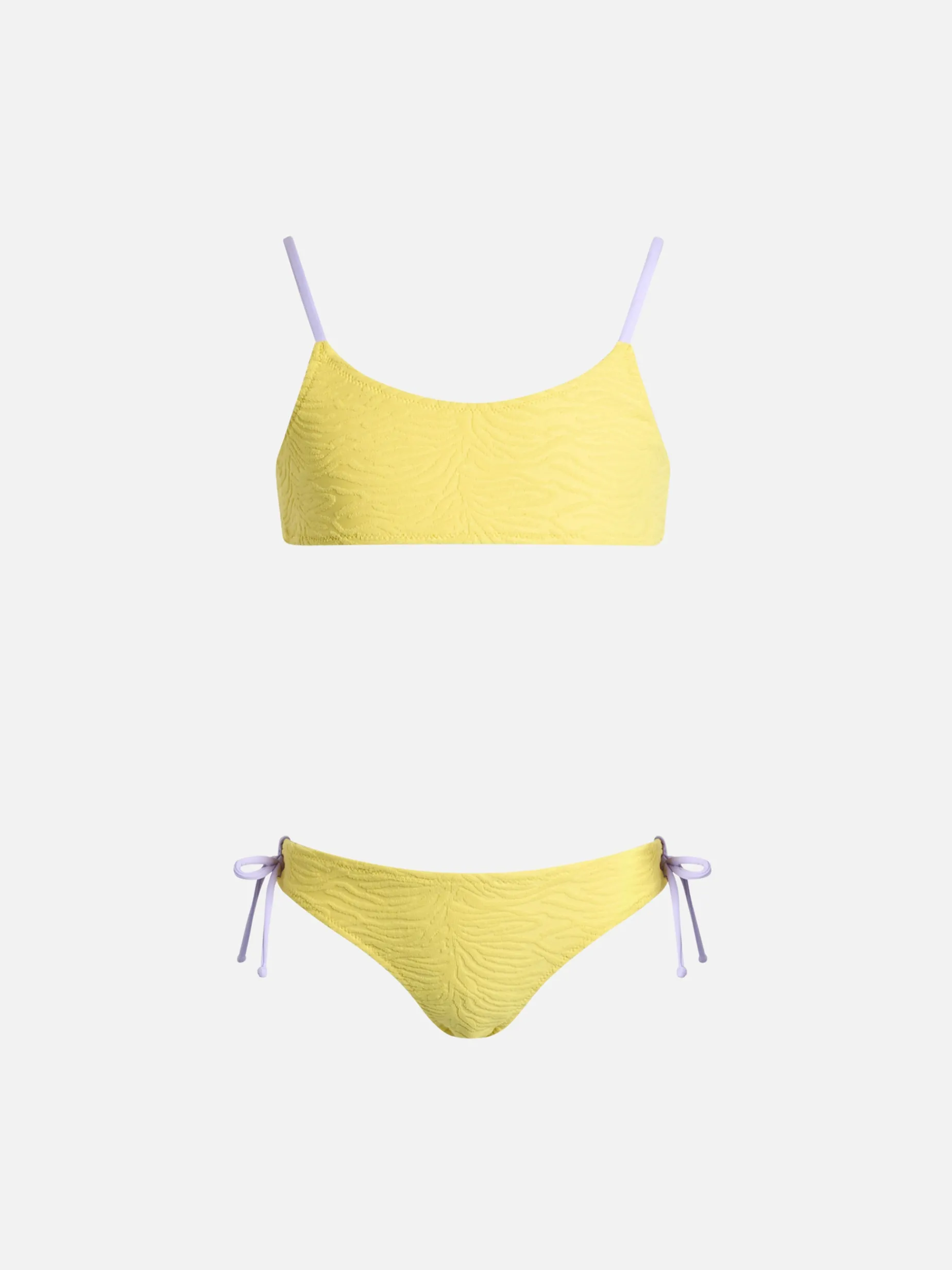 Mädchen-Bralette-Bikini mit Zebra-Prägung Jaiden