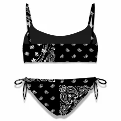 Mädchen-Bralette-Bikini mit Bandana-Print