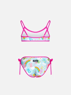 Mädchen-Bralette-Bikini mit Bären und Regenbögen | SONDEREDITION „PFLEGEBÄREN“.