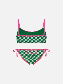 Mädchen-Bralette-Bikini mit Stickerei