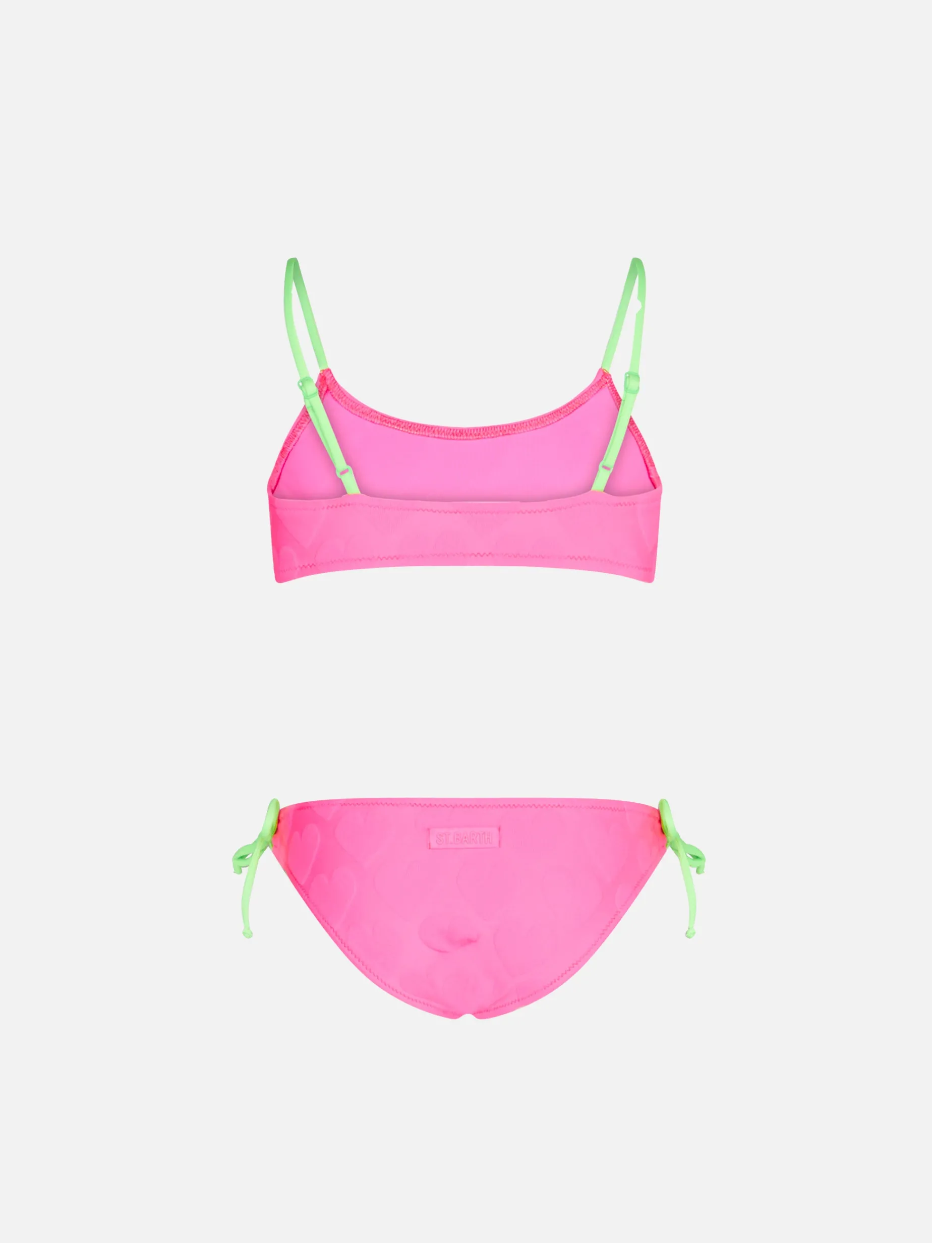 Mädchen-Bralette-Bikini mit Herzen