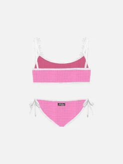 Mädchen-Bralette-Bikini mit Stickerei