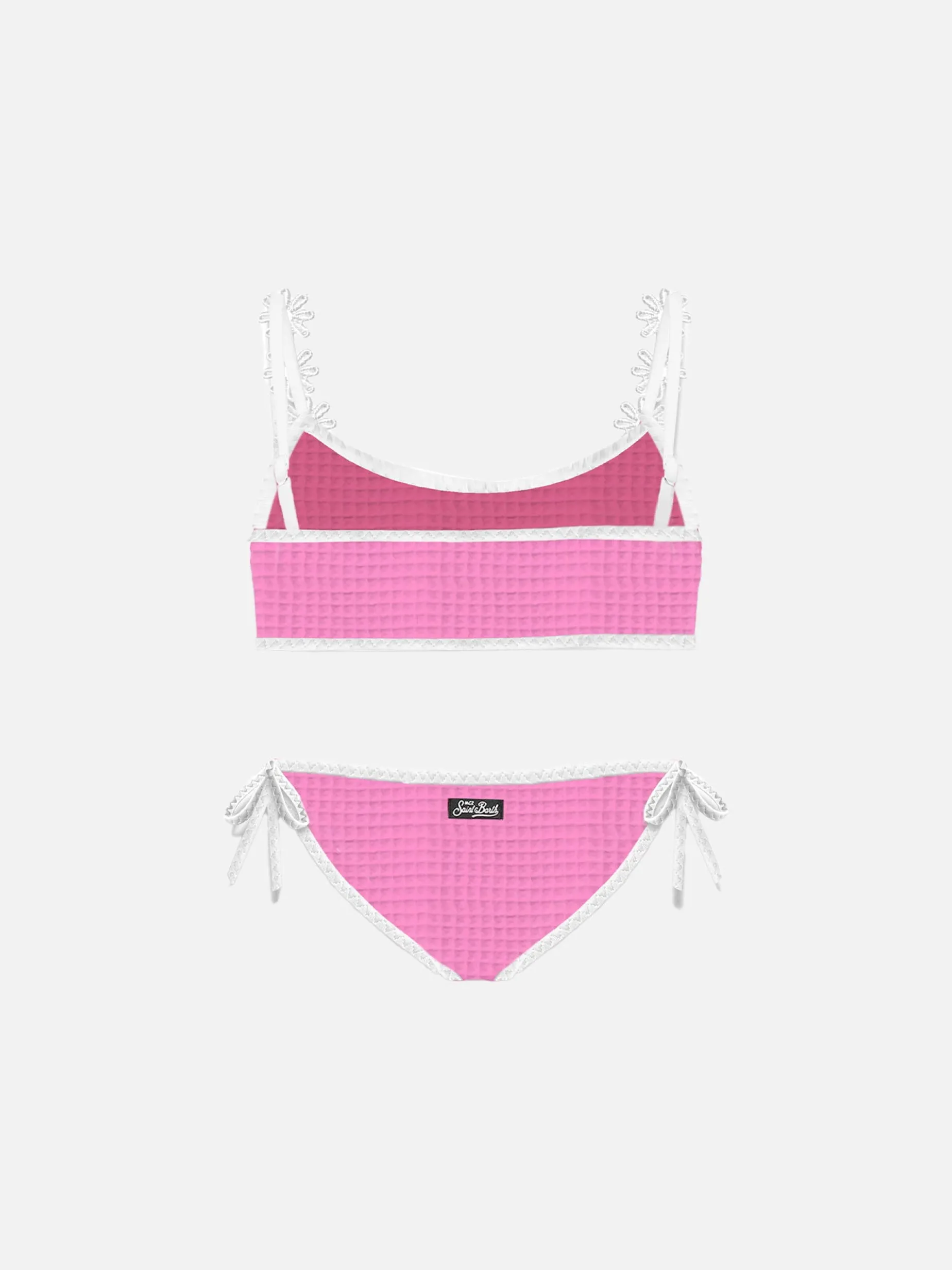 Mädchen-Bralette-Bikini mit Stickerei