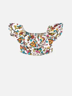Mädchen-Crop-Top mit Rüschen