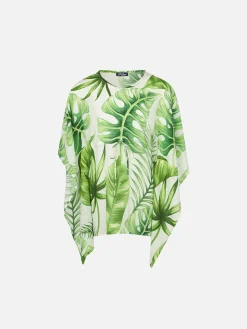 Mädchenkaftan mit tropischem Aufdruck