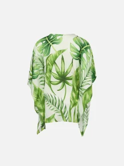 Mädchenkaftan mit tropischem Aufdruck