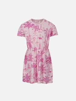Mädchenkleid aus Baumwolljersey Leila mit Toile de Jouy-Print