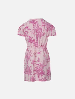 Mädchenkleid aus Baumwolljersey Leila mit Toile de Jouy-Print