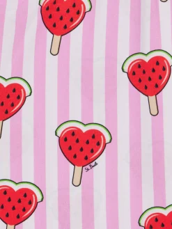 Mädchenkleid aus Baumwolljersey „Leila“ mit Herz-Wassermelonen-Print